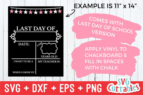 First or Last Day of School Stars SVG Svg Cuttables 