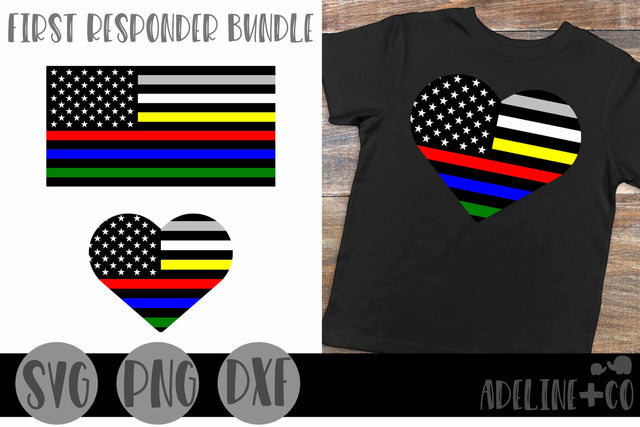 First Responder Bundle, SVG, American Flag SVG Adeline&co 