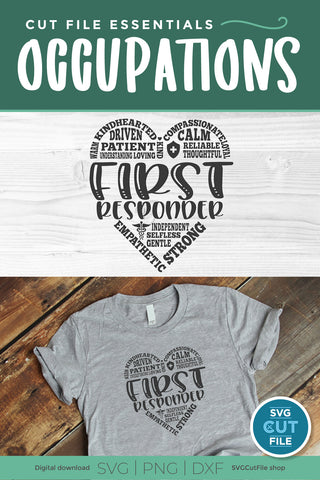 First responder svg, emergency worker, emergency services svg SVG SVG Cut File 