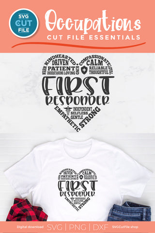 First responder svg, emergency worker, emergency services svg SVG SVG Cut File 