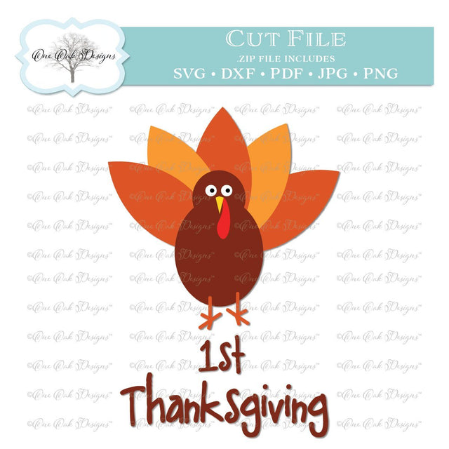 First Thanksgiving SVG One Oak Designs 