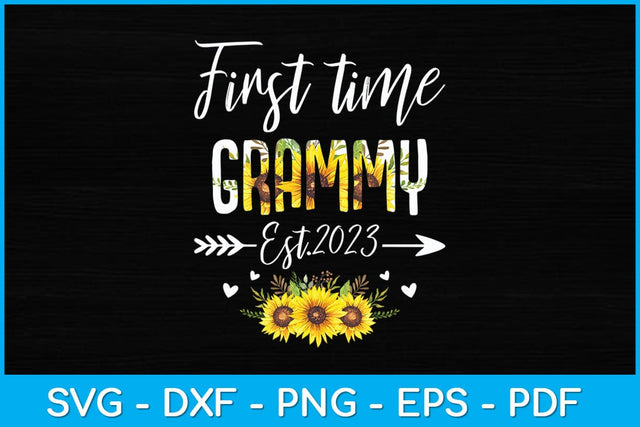 First Time Grammy New Mom Est 2023 Mother's Day Svg Design SVG artprintfile 
