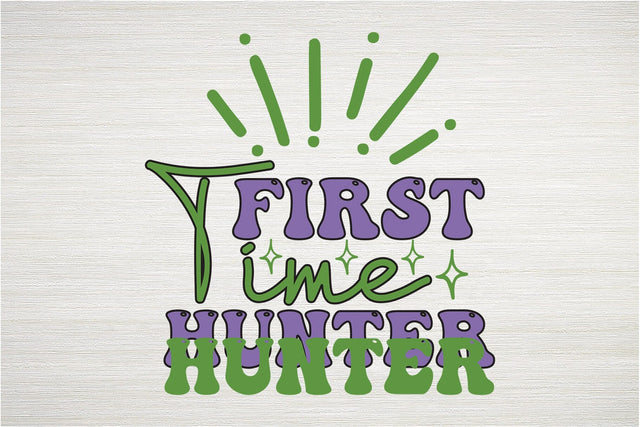 First Time Hunter Retro SVG SVG MStudio 