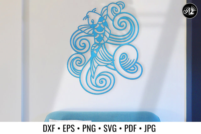 Fish and Waves SVG, DXF cut files SVG Angel on Empire 
