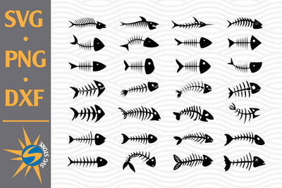 Fish Bone Silhouette SVG, PNG, DXF Digital Files Include SVG SVGStoreShop 