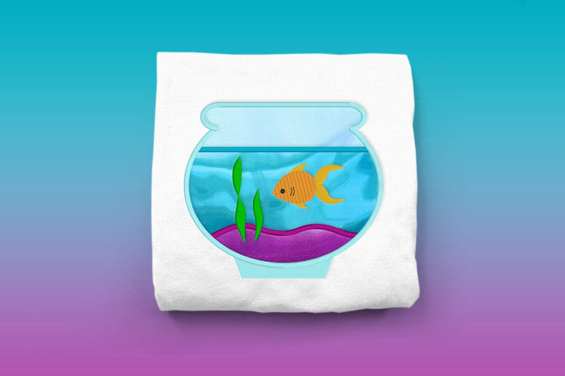Fish Bowl Applique Embroidery Embroidery/Applique DESIGNS Risa Rocks It 