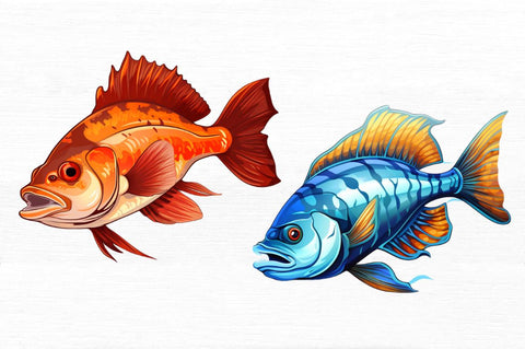 Fish Clipart Bundle Sublimation Regulrcrative 