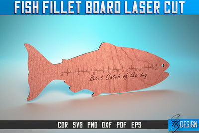 Fish Fillet Board Laser Cut SVG | Funny Dad Laser Cut SVG Design | CNC Files SVG Fly Design 