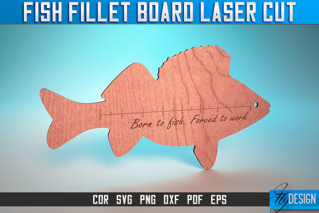 Fish Fillet Board Laser Cut SVG | Funny Dad Laser Cut SVG Design | CNC Files SVG Fly Design 