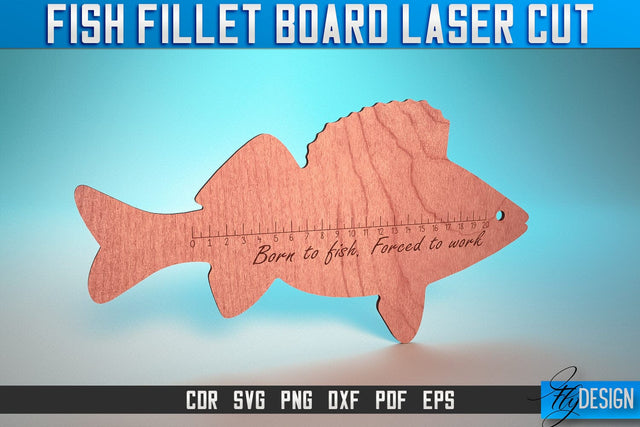 Fish Fillet Board Laser Cut SVG | Funny Dad Laser Cut SVG Design | CNC Files SVG Fly Design 