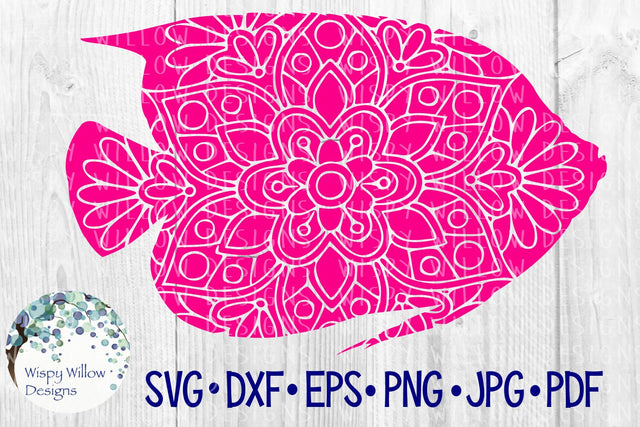Fish Floral Mandala SVG Wispy Willow Designs 