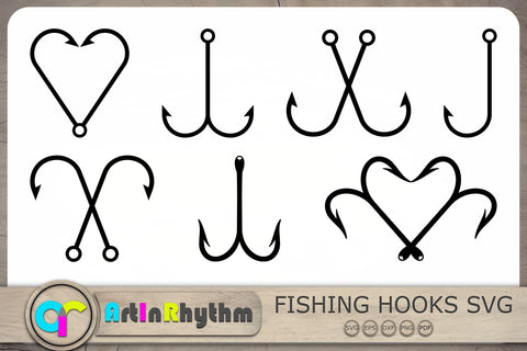 Fish Hook Svg Bundle, Fish Hooks Svg, Fish Svg, Fishing Svg, Hooks Svg
