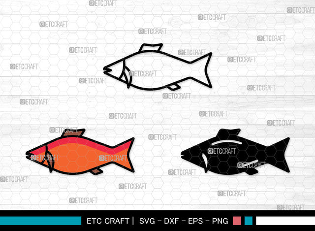 Fish Icons Color, Fish Svg, Dolly Fish Svg, Fishes, Scrapbook Fish, Fish Bundle, Icon Bundle, Svg Cut File, Dxf, Eps, Png, SVG ETC Craft 