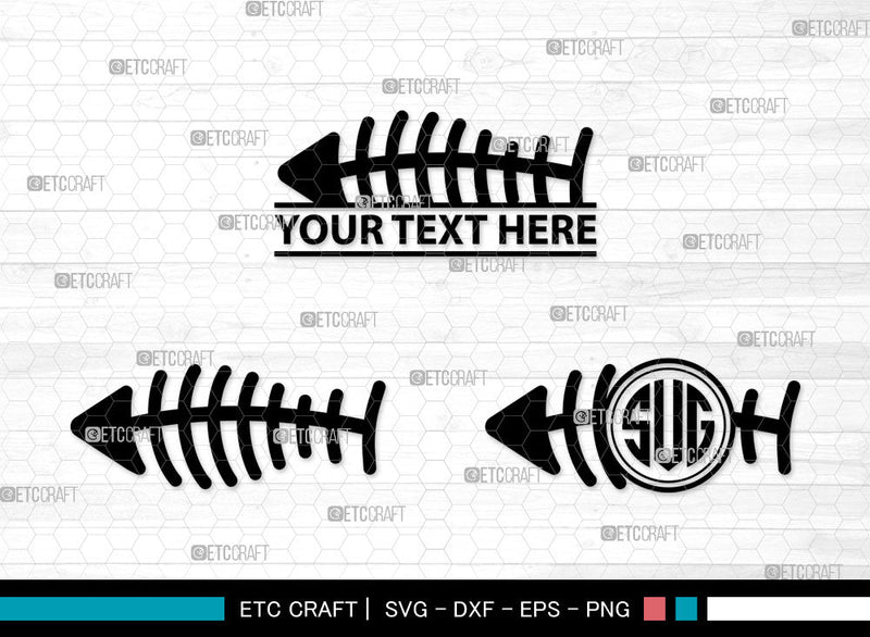 Fish Icons Monogram, Fish Svg, Dolly Fish Svg, Fishes, Scrapbook Fish, Fish Monogram, Icon Monogram, Svg Cut File, Dxf, Eps, Png, SVG ETC Craft 