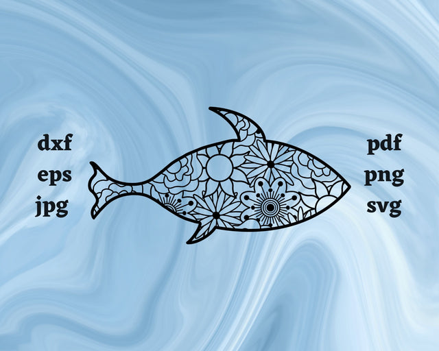 Fish Mandala SVG Cut File SVG Northern Light SVG 