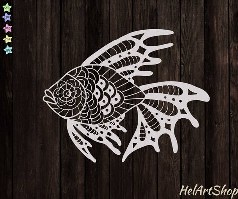 Fish Mandala SVG, Tropical Fish SVG SVG _HelArtShop_ 