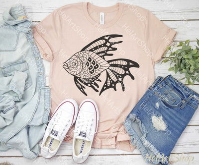 Fish Mandala SVG, Tropical Fish SVG SVG _HelArtShop_ 