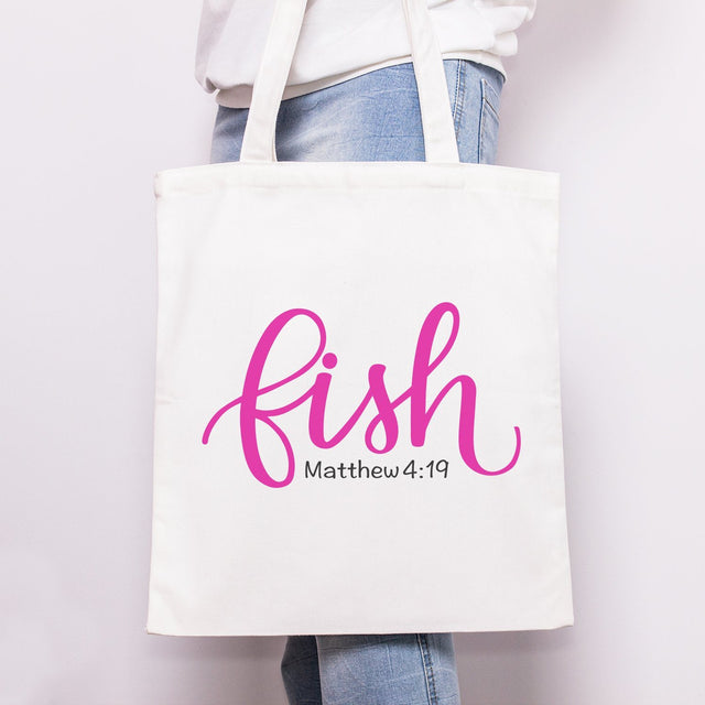 Fish Matthew 4:19 Hand Lettered SVG Cut File SVG Cursive by Camille 