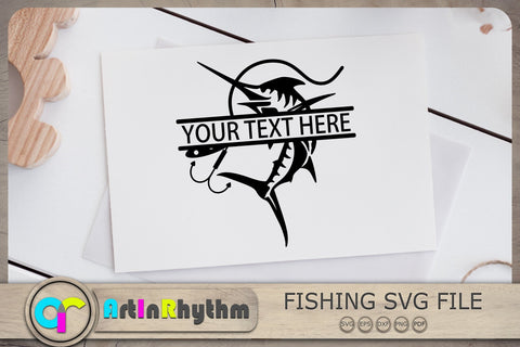 Fish Split Monogram Svg, Fish Svg, Fishing Svg, Monogram Svg SVG Artinrhythm shop 
