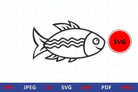 Fish svg fish svg cut file fish clipart fish dxf SVG Zoya Miller 