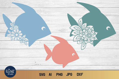 Fish SVG, Sea Creatures PNG, Nautical T-shirt Design. SVG Elinorka 