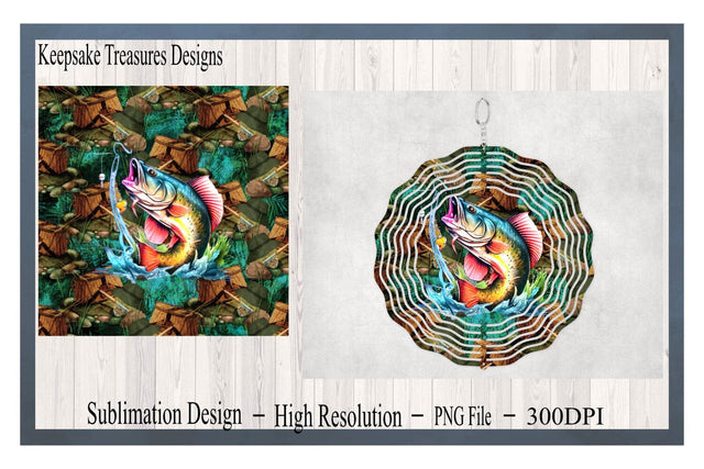 Fish Wind Spinner Template, Sublimation PNG Design, Digital Download, Sublimation Printable Sublimation Keepsake Treasures Designs LLC. 