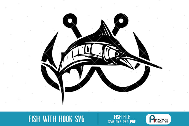 Fish With Hook Svg SVG Pinoyart Kreatib 