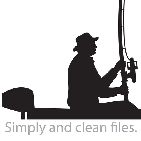 Fisherman caught a fish SVG TribaliumArtSF 