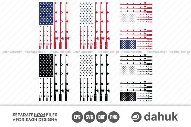 fishers usa Silhouette Cameo | Fishers american flag svg | fishing flag | fishing usa flag | Cuttable Design | SVG | PNG | DXF & eps Designs SVG dahukdesign 