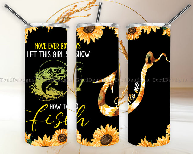 Fishing 20oz Skinny Tumbler Sublimation Designs Sublimation ToriDesigns 