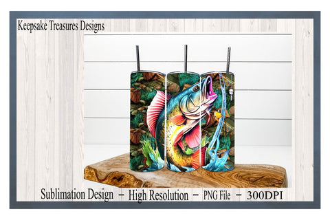 Fishing 20oz Straight Tumbler Wrap Template, Gifts for Dad, PNG for Sublimation, Digital Download, Four Different Designs Sublimation Keepsake Treasures Designs LLC. 
