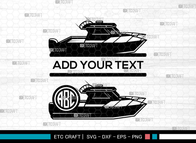 Fishing Boat Monogram SVG, Split Monogram Svg, Bass Fishing Svg, Boat Svg, Fishermen Svg, Fish Svg, Fishing Boat Svg SVG ETC Craft 