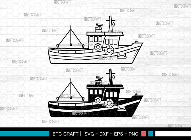 Fishing Boat SVG, Fishing Man Svg, Bass Fishing Svg, Boat Svg, Fishermen Svg, Fish Svg, Fishing Boat Svg SVG ETC Craft 