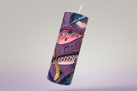 Fishing Dad Tumbler Wrap PNG, Add Kids Names, Fathers Day Tumbler, Seamless Sublimation Designs Downloads, 20 oz Skinny Tumbler Design Sublimation Syre Digital Creations 