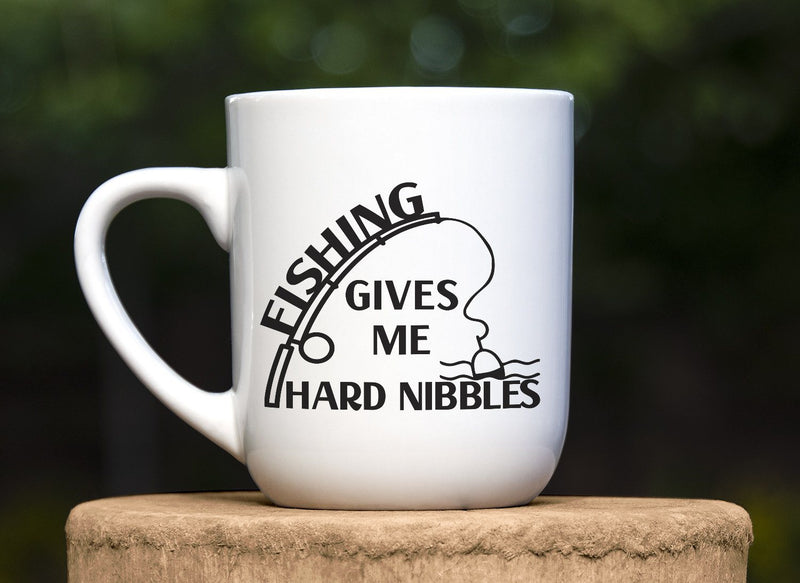 Fishing Gives Me Hard Nibbles Adult SVG Design | So Fontsy SVG Crafting After Dark 