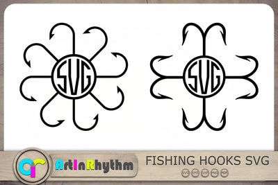 Fishing Hook Monograms Svg, Fish Monograms Svg, Fishing Svg, Fish Svg SVG Artinrhythm shop 