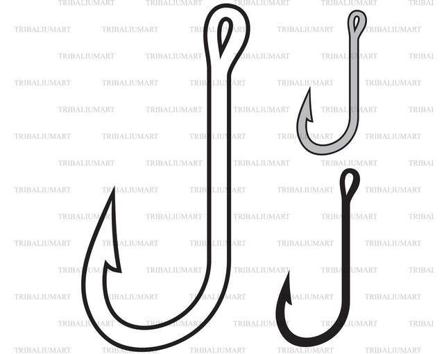 Fishing hook SVG TribaliumArtSF 
