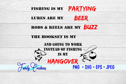 Fishing Is My Partying SVG Family Creations 
