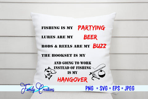 Fishing Is My Partying SVG Family Creations 