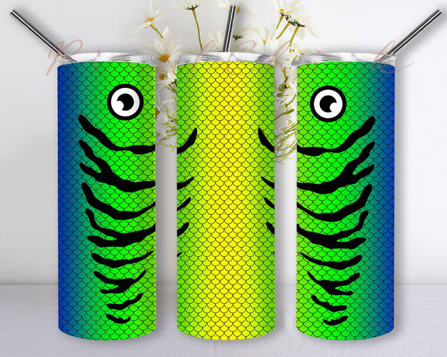 Fishing Lure Tumbler PNG, Fishing Lure Sublimation Wrap, Fishing Lure 20oz Skinny Tumbler Wrap Sublimation PixelChick 