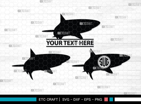 Fishing Monogram, Fishing Silhouette, Fishing SVG, Fish Svg, Tuna Svg, Shark Svg, SB00265 SVG ETC Craft 