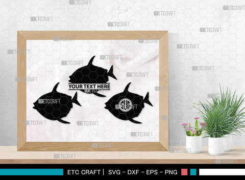 Fishing Monogram, Fishing Silhouette, Fishing SVG, Fish Svg, Tuna Svg, Shark Svg, SB00265 SVG ETC Craft 