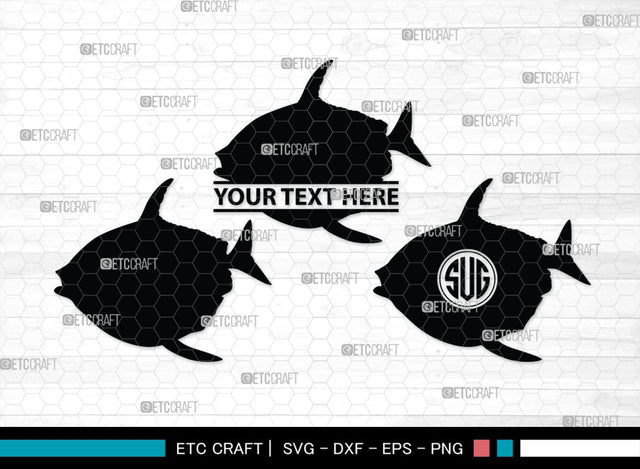 Fishing Monogram, Fishing Silhouette, Fishing SVG, Fish Svg, Tuna Svg, Shark Svg, SB00265 SVG ETC Craft 