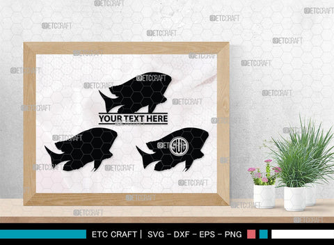 Fishing Monogram, Fishing Silhouette, Fishing SVG, Fish Svg, Tuna Svg, Shark Svg, SB00265 SVG ETC Craft 