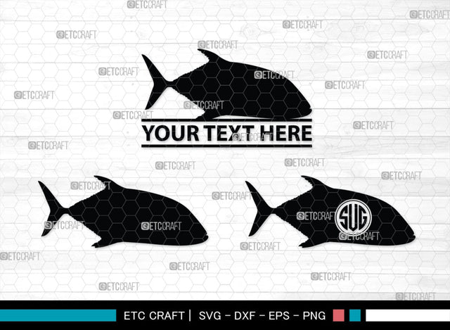 Fishing Monogram, Fishing Silhouette, Fishing SVG, Fish Svg, Tuna Svg, Shark Svg, SB00265 SVG ETC Craft 