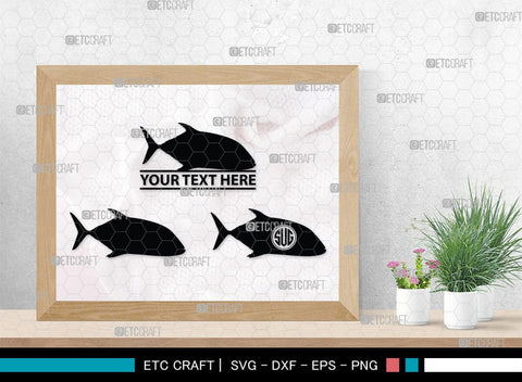 Fishing Monogram, Fishing Silhouette, Fishing SVG, Fish Svg, Tuna Svg, Shark Svg, SB00265 SVG ETC Craft 