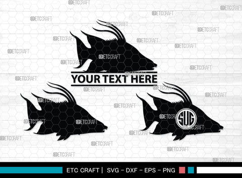 Fishing Monogram, Fishing Silhouette, Fishing SVG, Fish Svg, Tuna Svg, Shark Svg, SB00265 SVG ETC Craft 