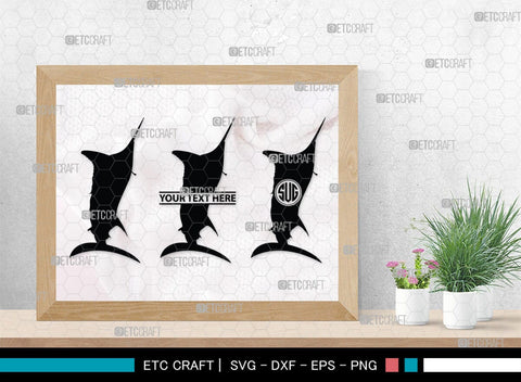 Fishing Monogram, Fishing Silhouette, Fishing SVG, Fish Svg, Tuna Svg, Shark Svg, SB00265 SVG ETC Craft 