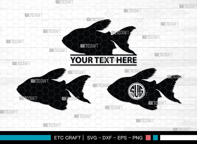 Fishing Monogram, Fishing Silhouette, Fishing SVG, Fish Svg, Tuna Svg, Shark Svg, SB00265 SVG ETC Craft 