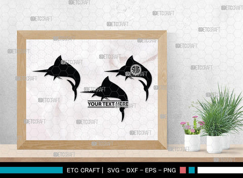 Fishing Monogram, Fishing Silhouette, Fishing SVG, Fish Svg, Tuna Svg, Shark Svg, SB00265 SVG ETC Craft 